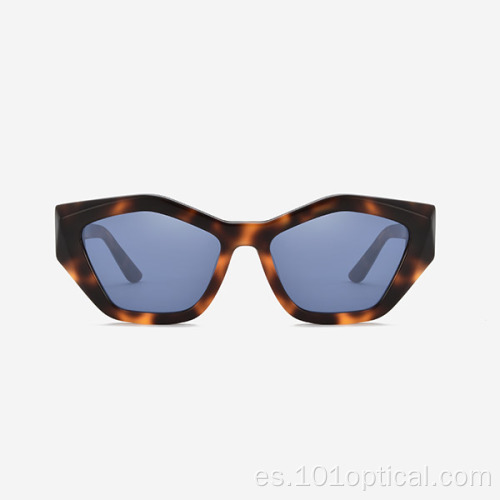 Gafas de sol para mujer de acetato con corte en bisel angular